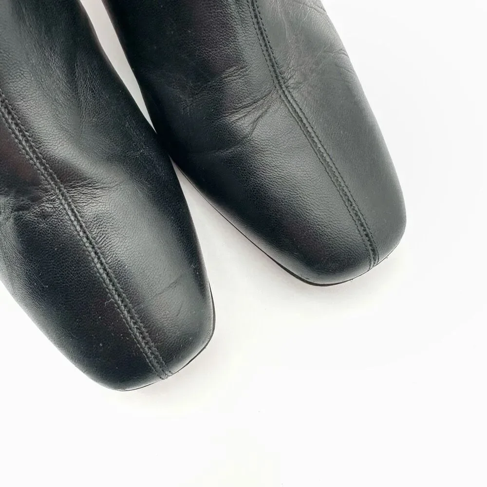 CHRISTIAN LOUBOUTIN Tiagada Black Leather Ankle Boots Size 39.5 US 9